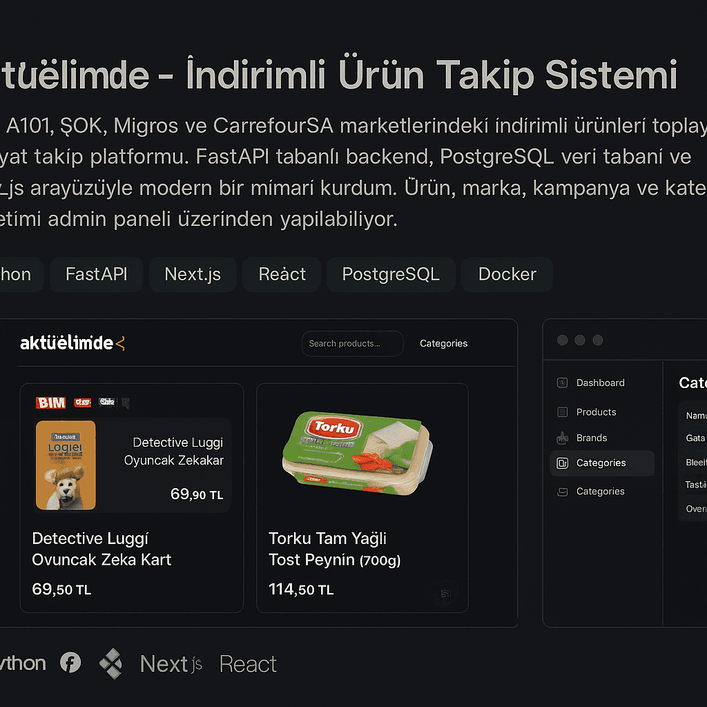 Aktüelimde – İndirimli Ürün Takip Sistemi