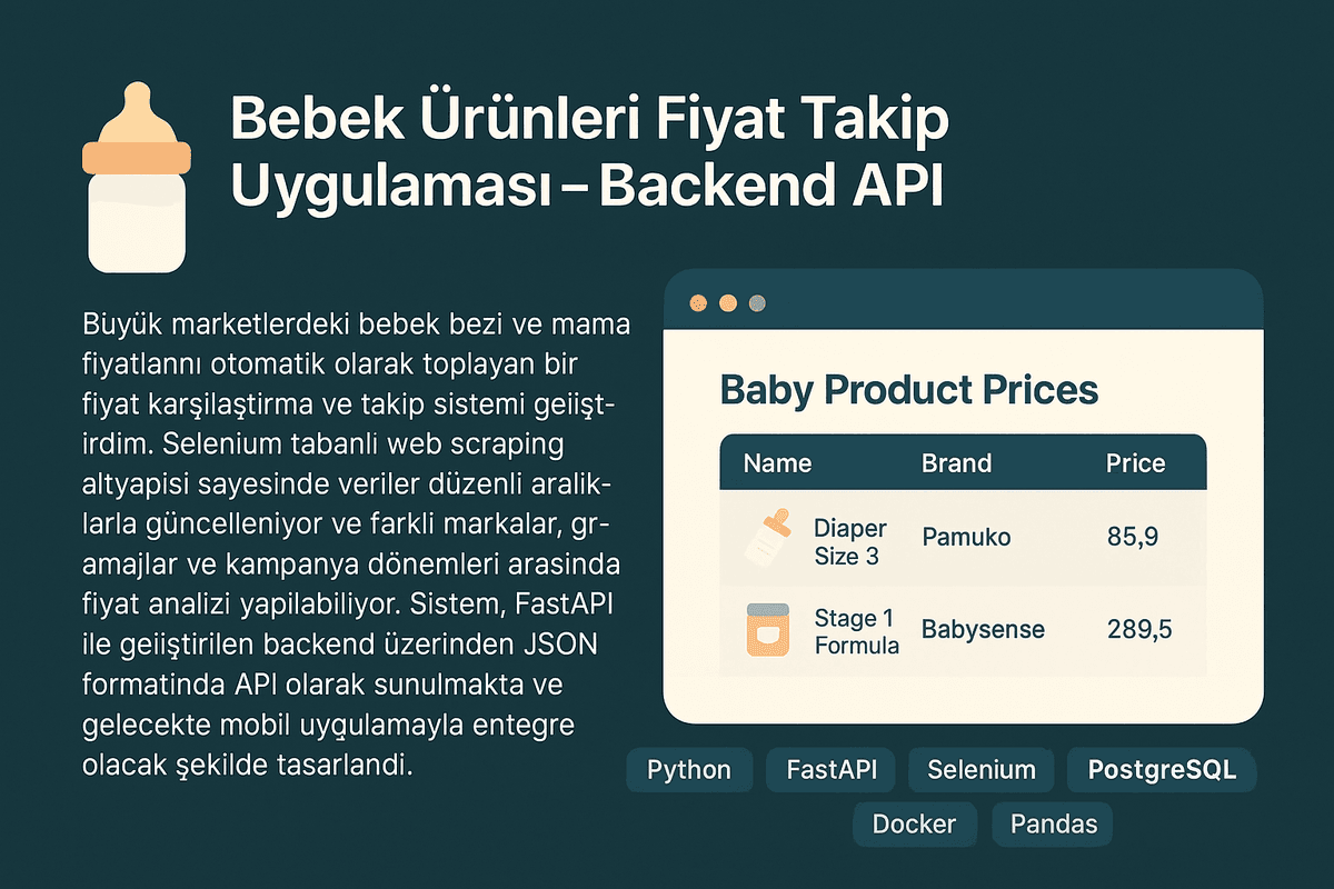 Bebek Ürünleri Fiyat Takip Uygulaması – Backend API